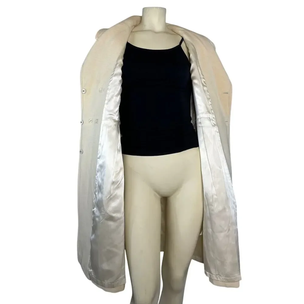 Retro Halogen fitted cream peacoat hoilday formal size medium